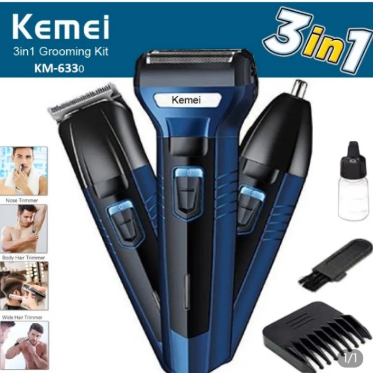 Kemei km 6330 cutting savings rechargeable professional trimmer