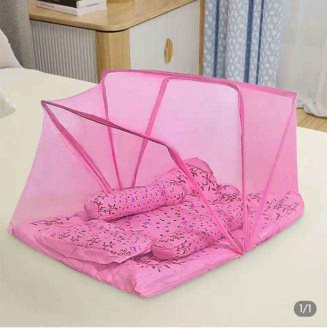 Baby Bedding set with mosquito & pillow comfortable Newborn bed in multiple colour