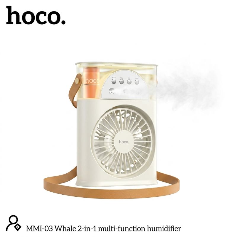 Hoco MMJ-03 Whale 2-in-1 Multi-Function Humidifier with Mini Fan & Light