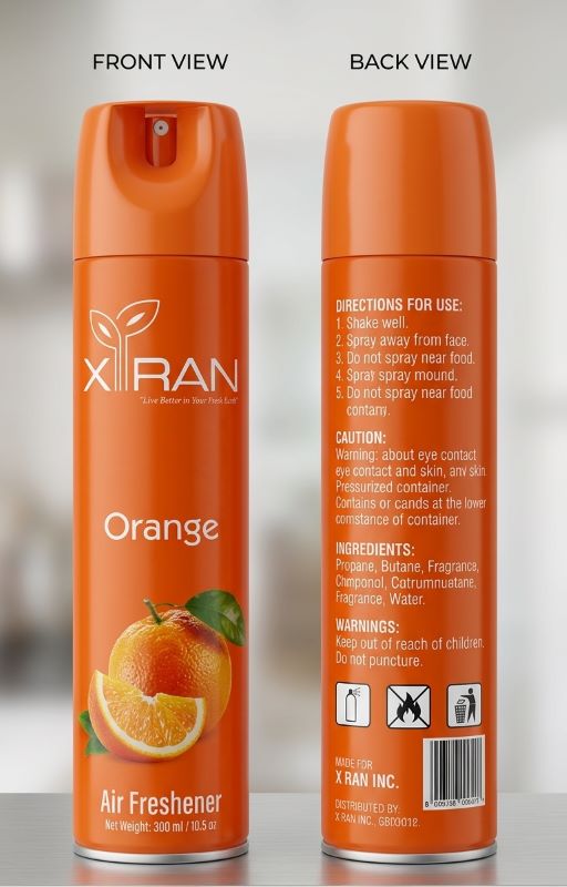 Xiran Orange Air Freshener Aerosol Spray 300ml